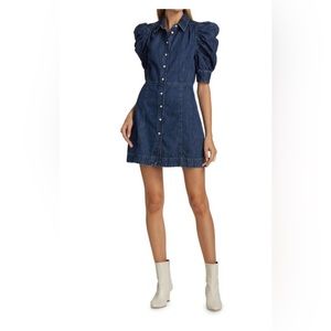 FRAME Puff Sleeve Denim Dress